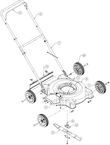 Part Location Diagram of 787-01759A-0691 MTD Deck-20 side disc